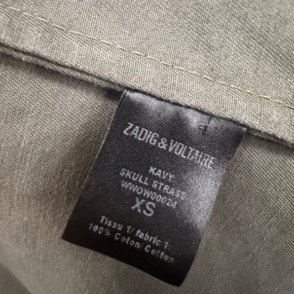 ZADIG & VOLTAIRE “Kavy”
Embellished Skull Military Jacket Extra Small New! - Picture 15 of 15